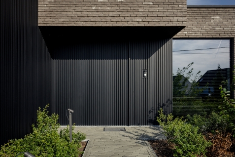 Detailfoto van de voorgevel