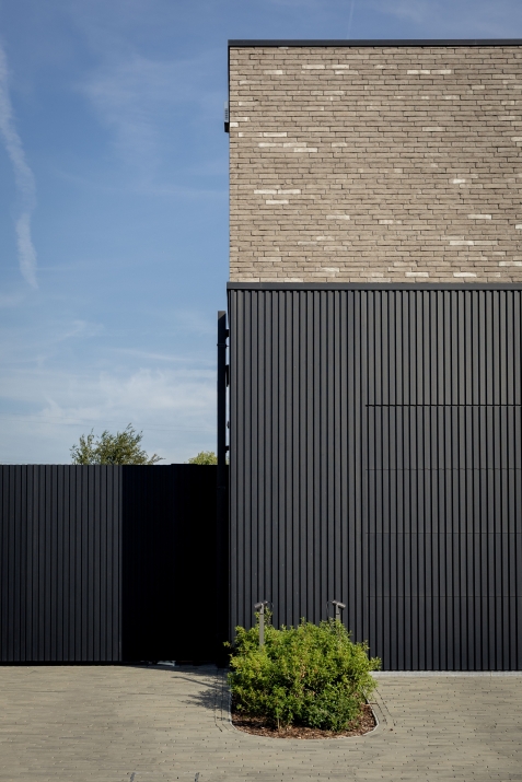 Detailfoto van de voorgevel